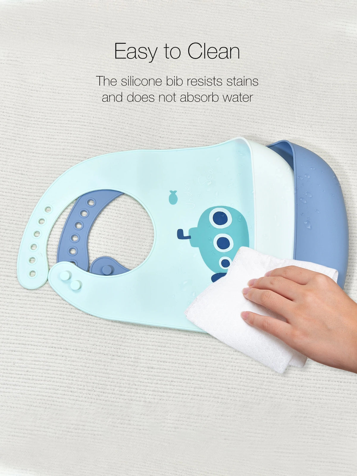 2pcs Baby Ship Pattern Bib