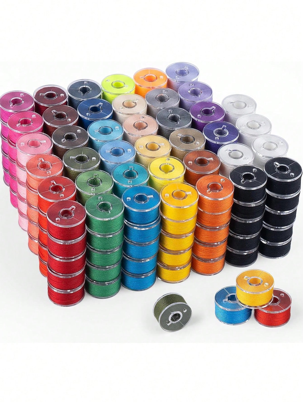 30/50/100pcs Pre-Wound Sewing Bobbin Thread, Size A 15 Class, Random 36 Colors Polyester Bobbin Thread, Suitable For Brother/Singer/Babylock/Janome Sewing Machines