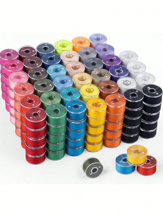 30/50/100pcs Pre-Wound Sewing Bobbin Thread, Size A 15 Class, Random 36 Colors Polyester Bobbin Thread, Suitable For Brother/Singer/Babylock/Janome Sewing Machines