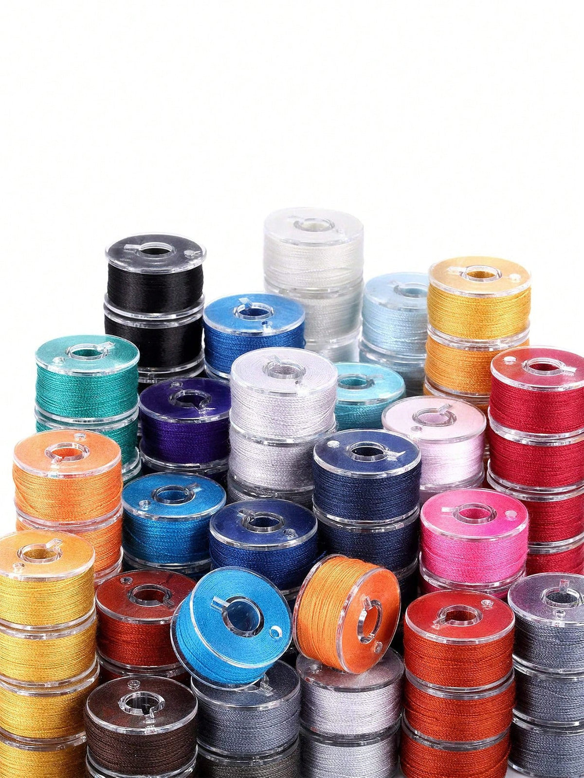 30/50/100pcs Pre-Wound Sewing Bobbin Thread, Size A 15 Class, Random 36 Colors Polyester Bobbin Thread, Suitable For Brother/Singer/Babylock/Janome Sewing Machines