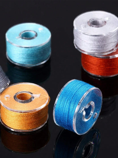 30/50/100pcs Pre-Wound Sewing Bobbin Thread, Size A 15 Class, Random 36 Colors Polyester Bobbin Thread, Suitable For Brother/Singer/Babylock/Janome Sewing Machines