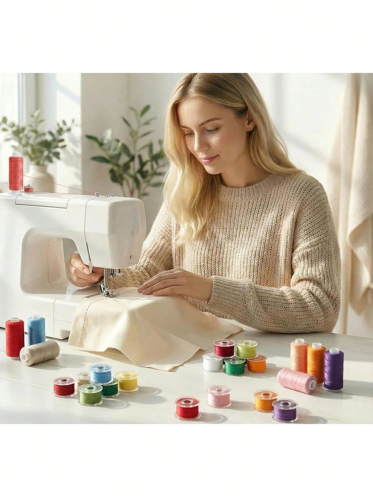 30/50/100pcs Pre-Wound Sewing Bobbin Thread, Size A 15 Class, Random 36 Colors Polyester Bobbin Thread, Suitable For Brother/Singer/Babylock/Janome Sewing Machines