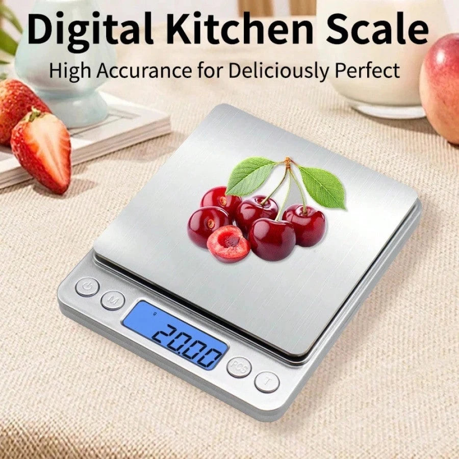 3kg High Precision Scale, 6 Unit Conversion, No Manual Calculation, Durable ABS Material, HD LCD Display, Suitable For Kitchen & Jewelry, Auto Shut Off- Battery Powered (Batteries Not Included)