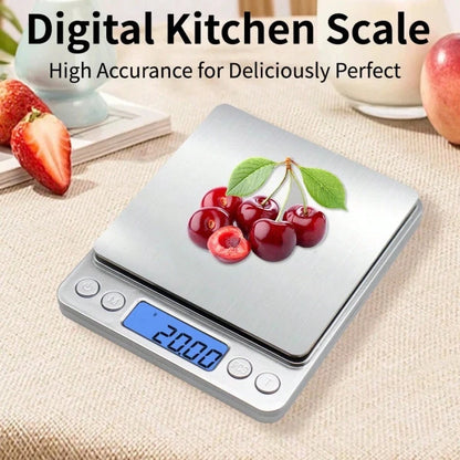 3kg High Precision Scale, 6 Unit Conversion, No Manual Calculation, Durable ABS Material, HD LCD Display, Suitable For Kitchen & Jewelry, Auto Shut Off- Battery Powered (Batteries Not Included)
