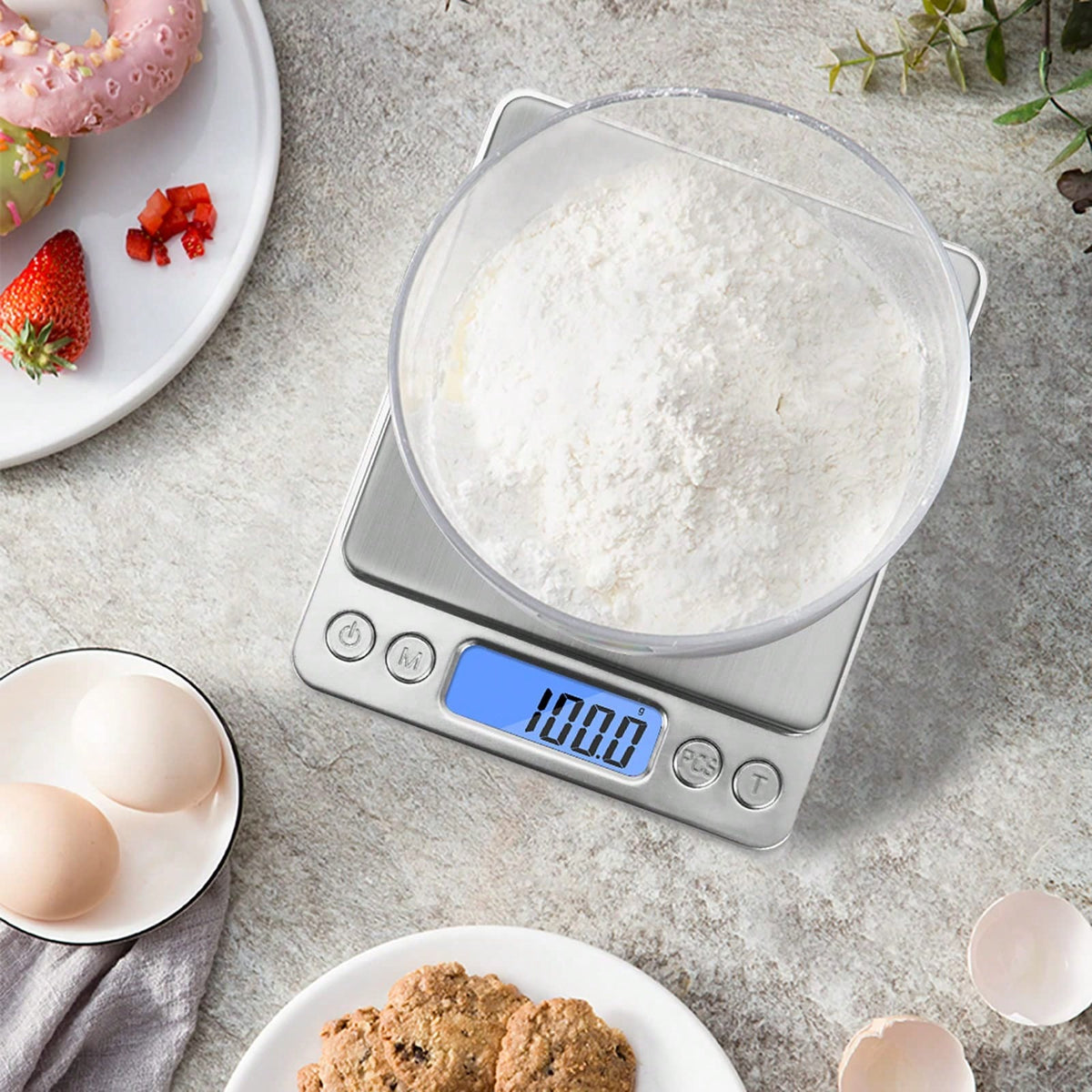 3kg High Precision Scale, 6 Unit Conversion, No Manual Calculation, Durable ABS Material, HD LCD Display, Suitable For Kitchen & Jewelry, Auto Shut Off- Battery Powered (Batteries Not Included)