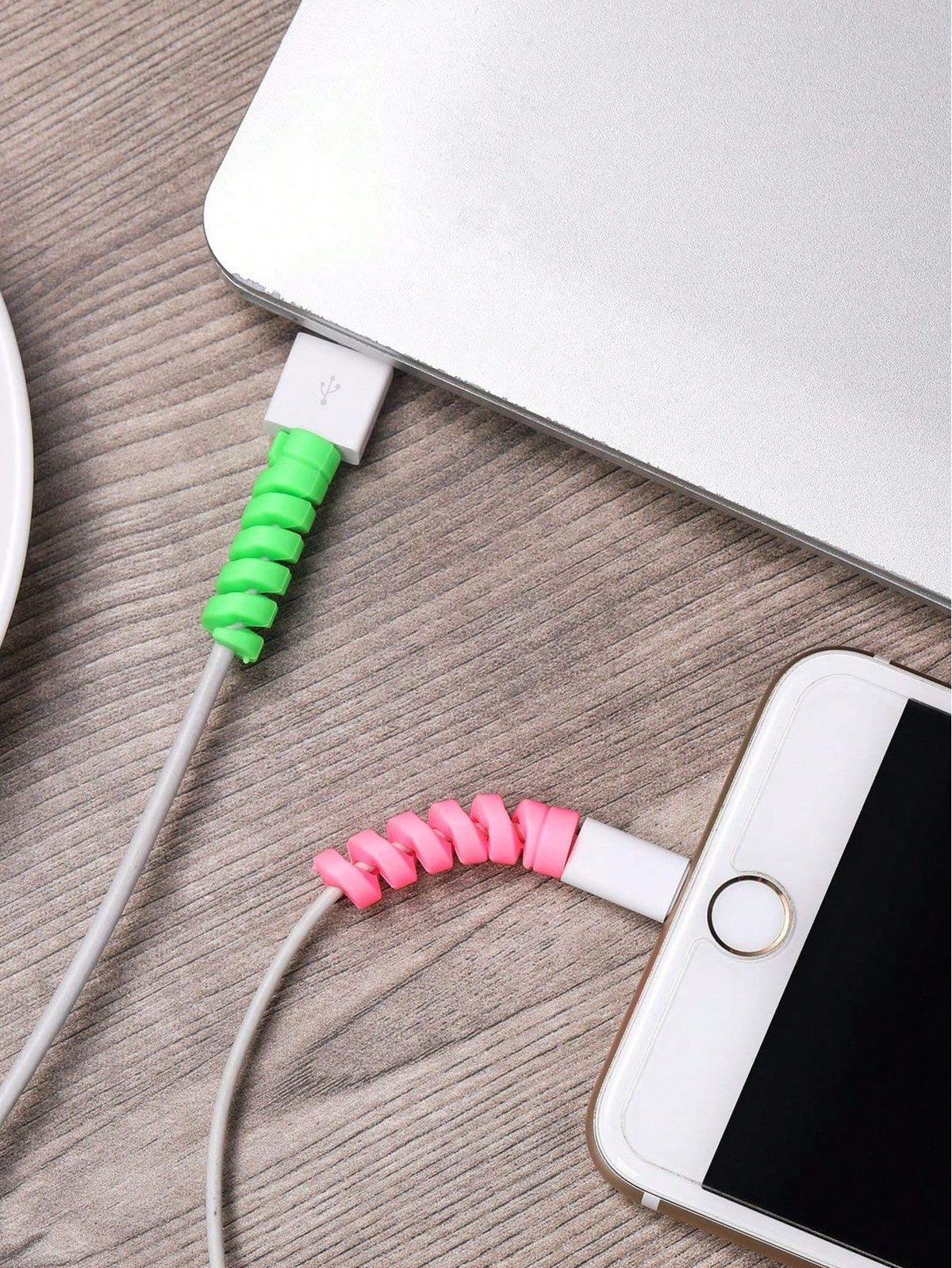 4/10/20/30/50/100PCS Silicone Cable Protector, Flexible Cord Saver Charger Protector, Anti-Break Cable Cover For IPhone Laptop Headphone & All Data Cables