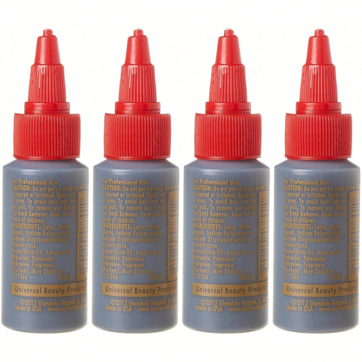 4pcs/Set Hair Extension Bonding Glue Black 30ml/1OZ