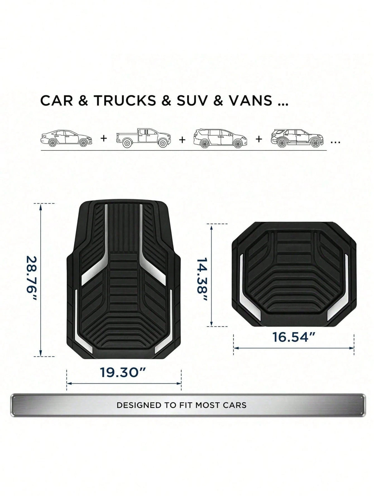 4pcs Universal All-Weather Car Floor Mats Set, Red & Black Geometric Pattern Non-Slip Floor Mats, Full Coverage Front & Rear Row Mats, Suitable For Sedan, SUV, Truck, Van, Fashionable Car Interior Acc