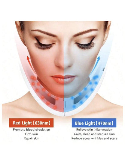 5-Mode 12-Intensity Face Massager, Vibration Lifting & Heating Double Chin V-Shape Massager, Smart Skin Tightening Device, Ideal Holiday Gift For Women