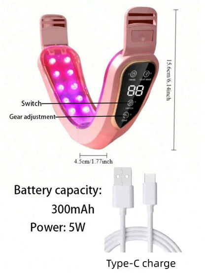5-Mode 12-Intensity Face Massager, Vibration Lifting & Heating Double Chin V-Shape Massager, Smart Skin Tightening Device, Ideal Holiday Gift For Women