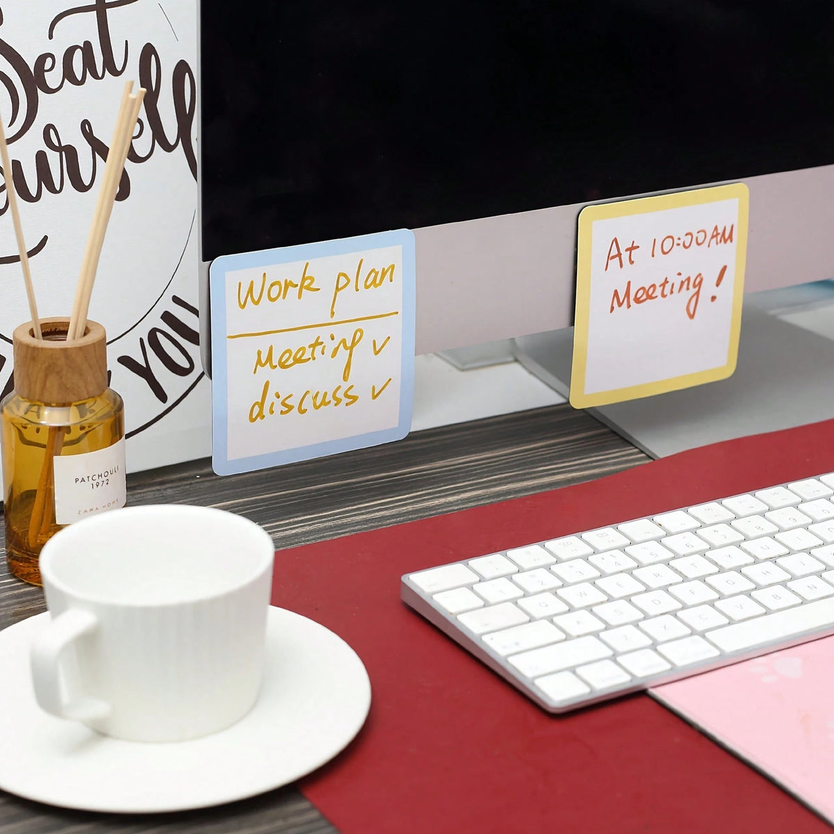 6/12/30pcs Reusable Magnetic Sticky Notes, 4x4 Inch- Back To School Special- Erasable Labels, Suitable For Whiteboards, Refrigerators, Lockers- Perfect For Office, Classroom Organization And Home R