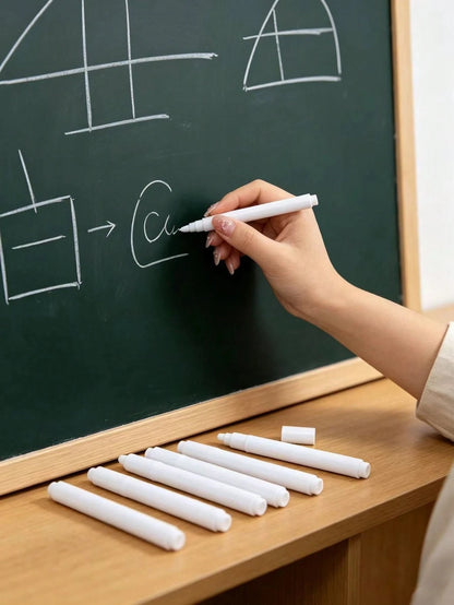 6/9 White Liquid And Colored Chalk, Quick Drying, Easy To Wipe, Suitable For Blackboard, Glass, Window, School, Office Supplies