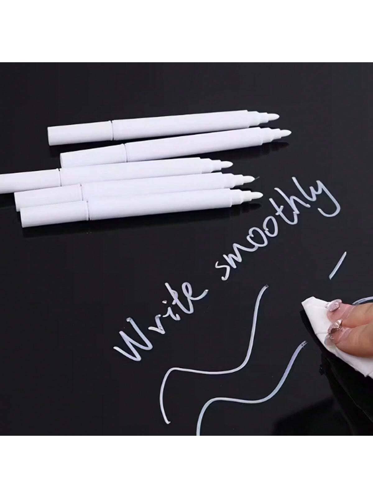 6/9 White Liquid And Colored Chalk, Quick Drying, Easy To Wipe, Suitable For Blackboard, Glass, Window, School, Office Supplies