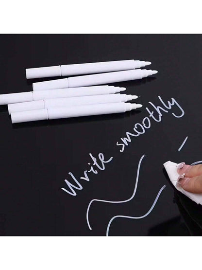 6/9 White Liquid And Colored Chalk, Quick Drying, Easy To Wipe, Suitable For Blackboard, Glass, Window, School, Office Supplies