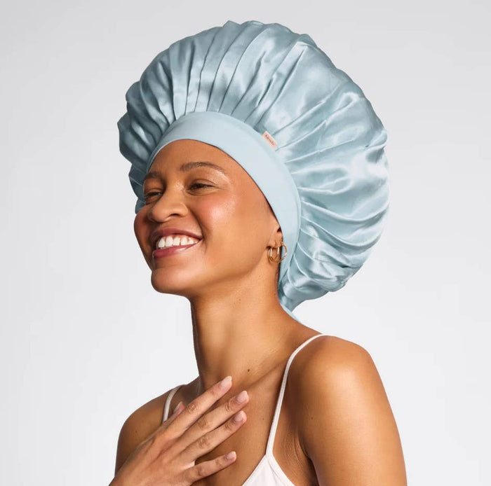 kitsch adjustable oversized satin hair bonnet