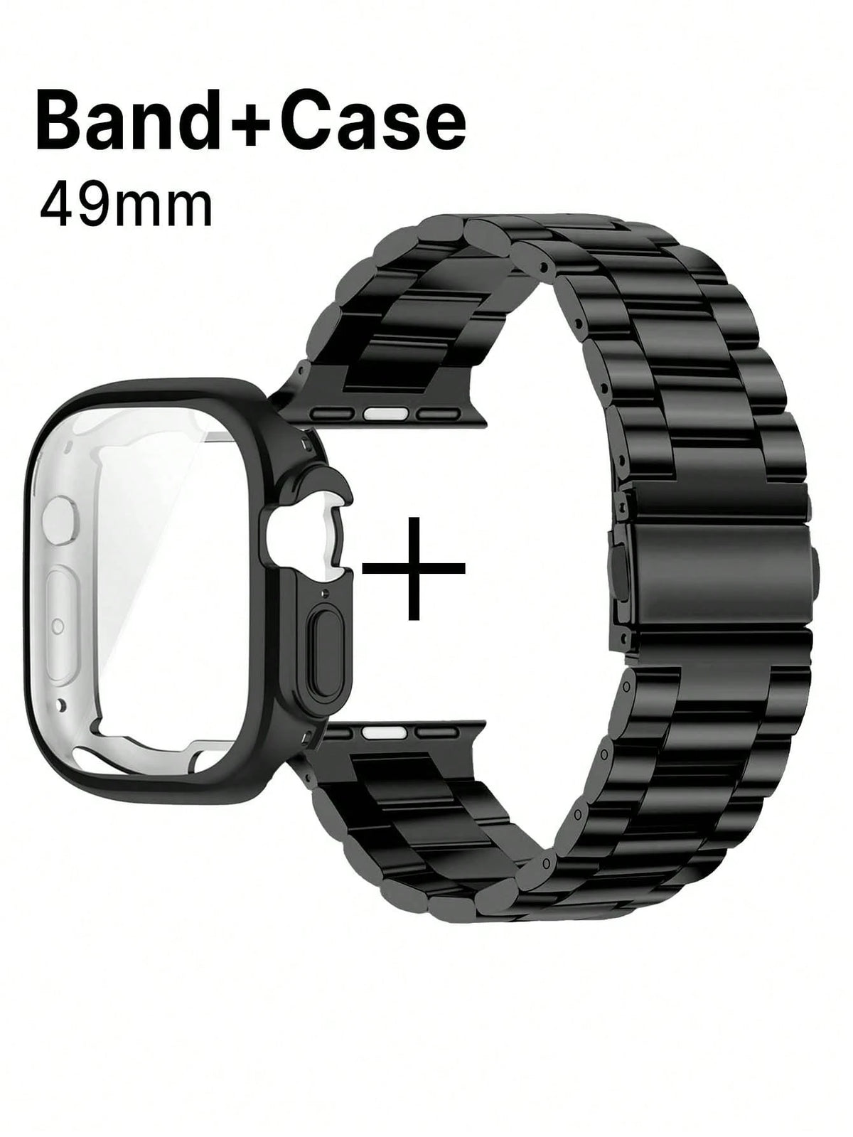Adjustable Stainless Steel Metal Band + TPU Protective Case, Compatible With Apple Watch Ultra 3 2 1 Series 10/9/8/7/6/5/4/3/2/1, 38mm 40mm 41mm 42mm 44mm 45mm 46mm 49mm, Suitable For Men And Women