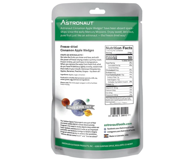 Astronaut Freeze-Dried Cinnamon Apple Wedges