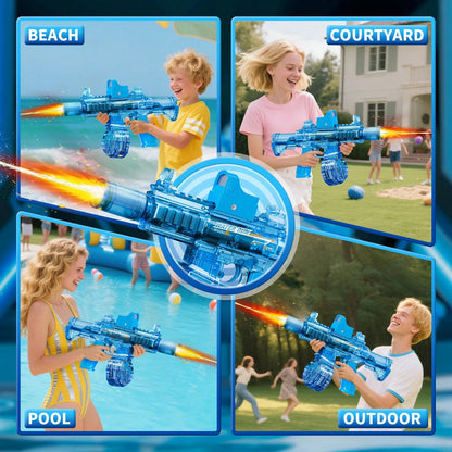 Automatic Electric Water Blaster Toy With Light Effects, High Capacity Summer Water Soaker Toy For Outdoor Backyard Swimming Pool Games, Gift For Boys Girls Adults