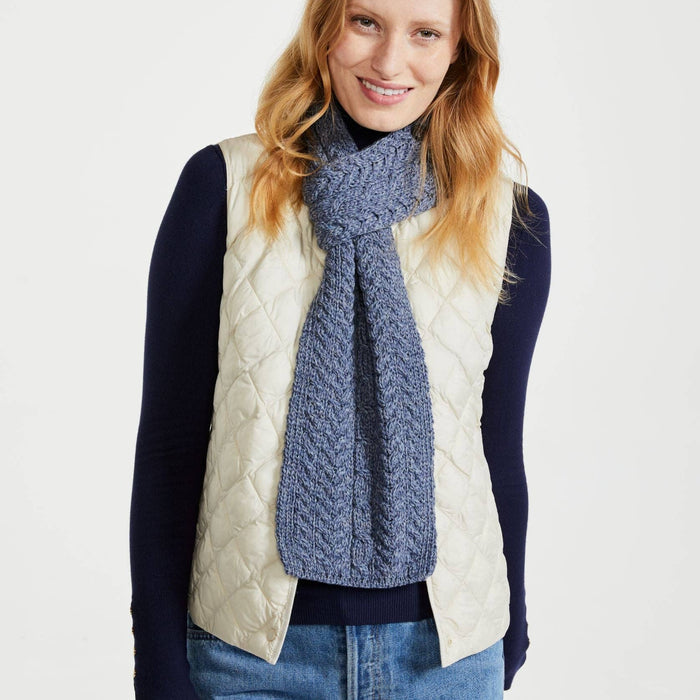 Ballina Aran Buttoned Denim Loop Scarf
