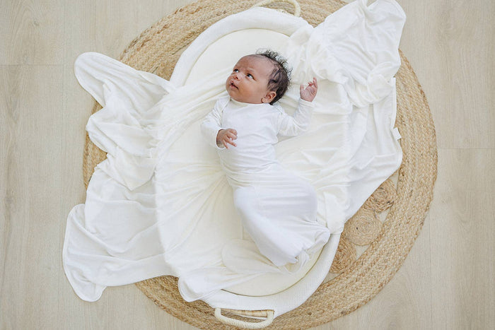 Bamboo Swaddle Blanket - Cloud White
