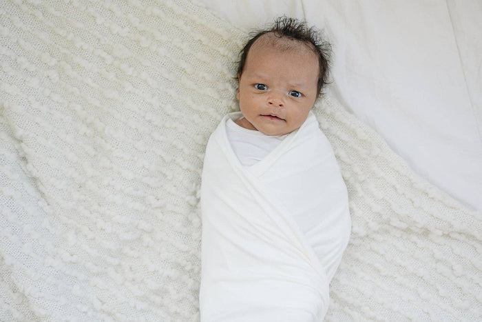 Bamboo Swaddle Blanket - Cloud White