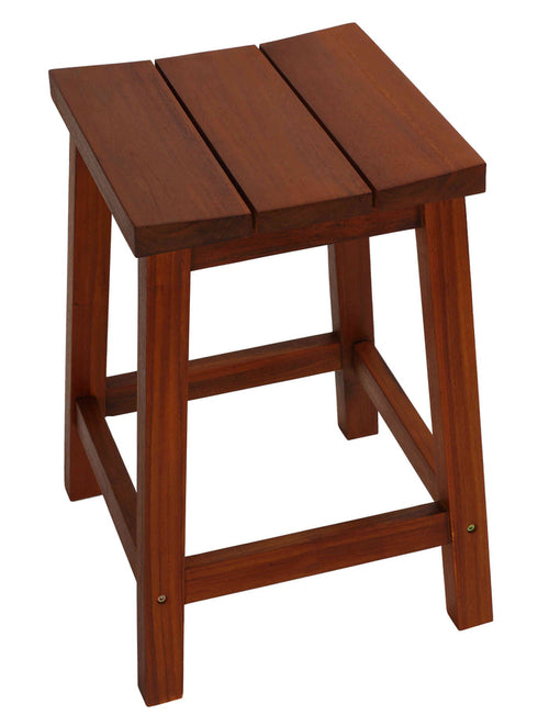 Bare Decor Socorro Solid Teak Wood Backless Counter Stool, 25"