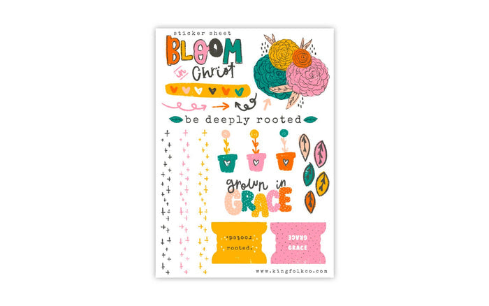 "Bloom in Christ" Sticker Sheet