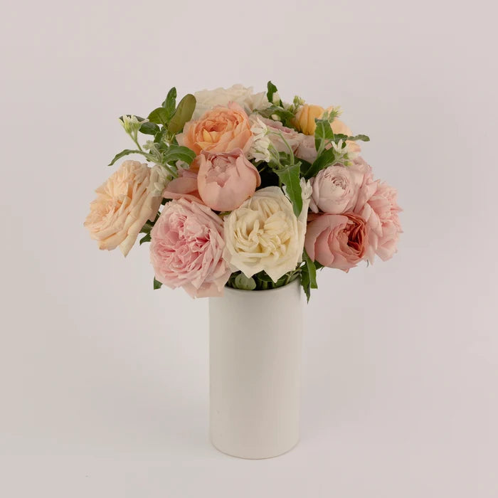 Blushing Garden Flower Centerpiece Close Up - Image