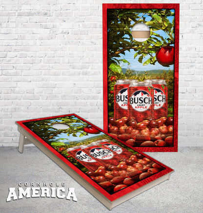 Busch Light Apple Cornhole boards