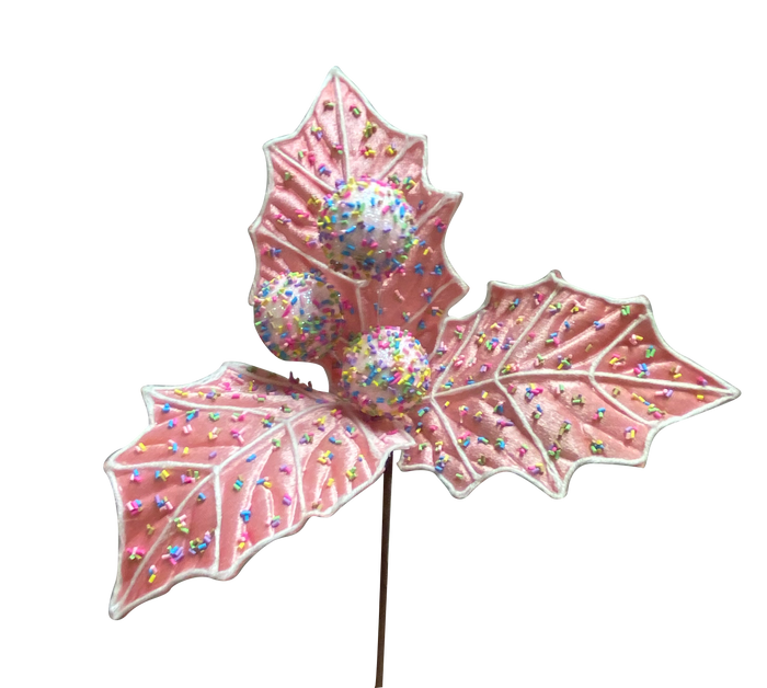 Cake Pop Holly Leaf Pick