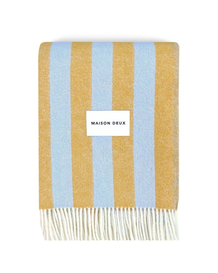 Candy Wrap Blanket - Ice Blue / Honey