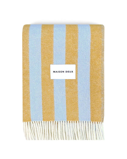 Candy Wrap Blanket - Ice Blue / Honey