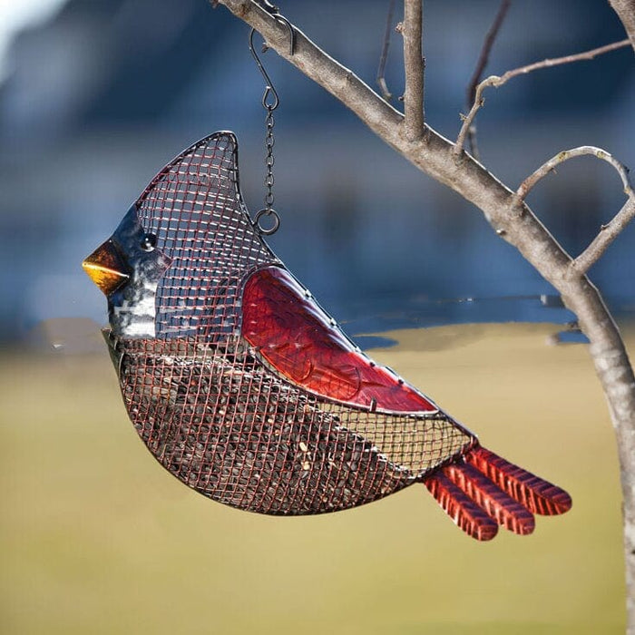 Gadget Gerbil Cardinal Shaped Mesh Bird Feeder