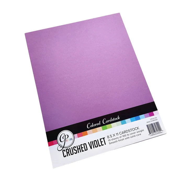 Catherine Pooler - Cardstock: Crushed Violet 8.5" x 11". Includes 10 sheets. Available at Embellish Away located in Bowmanville Ontario Canada