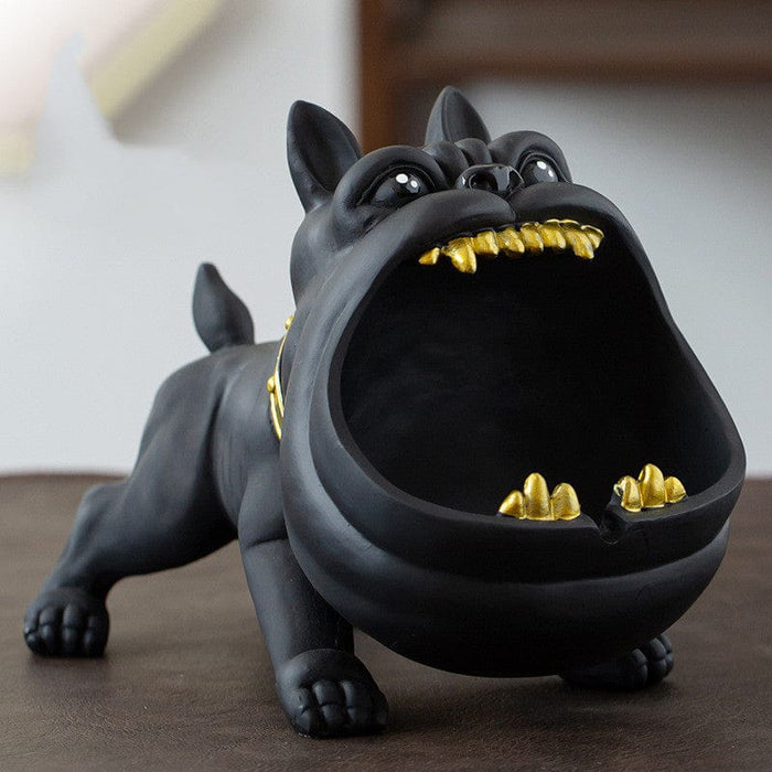 Gadget Gerbil Black Ceramic Bulldog Ashtray