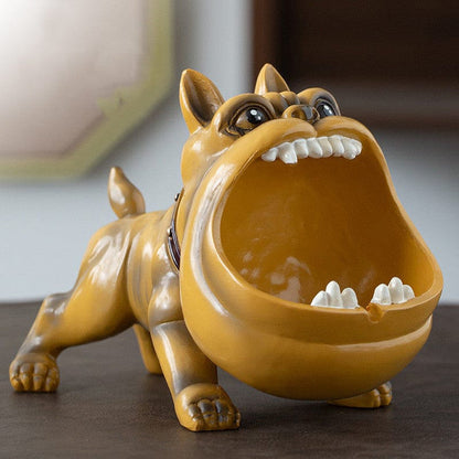 Gadget Gerbil Yellow Ceramic Bulldog Ashtray