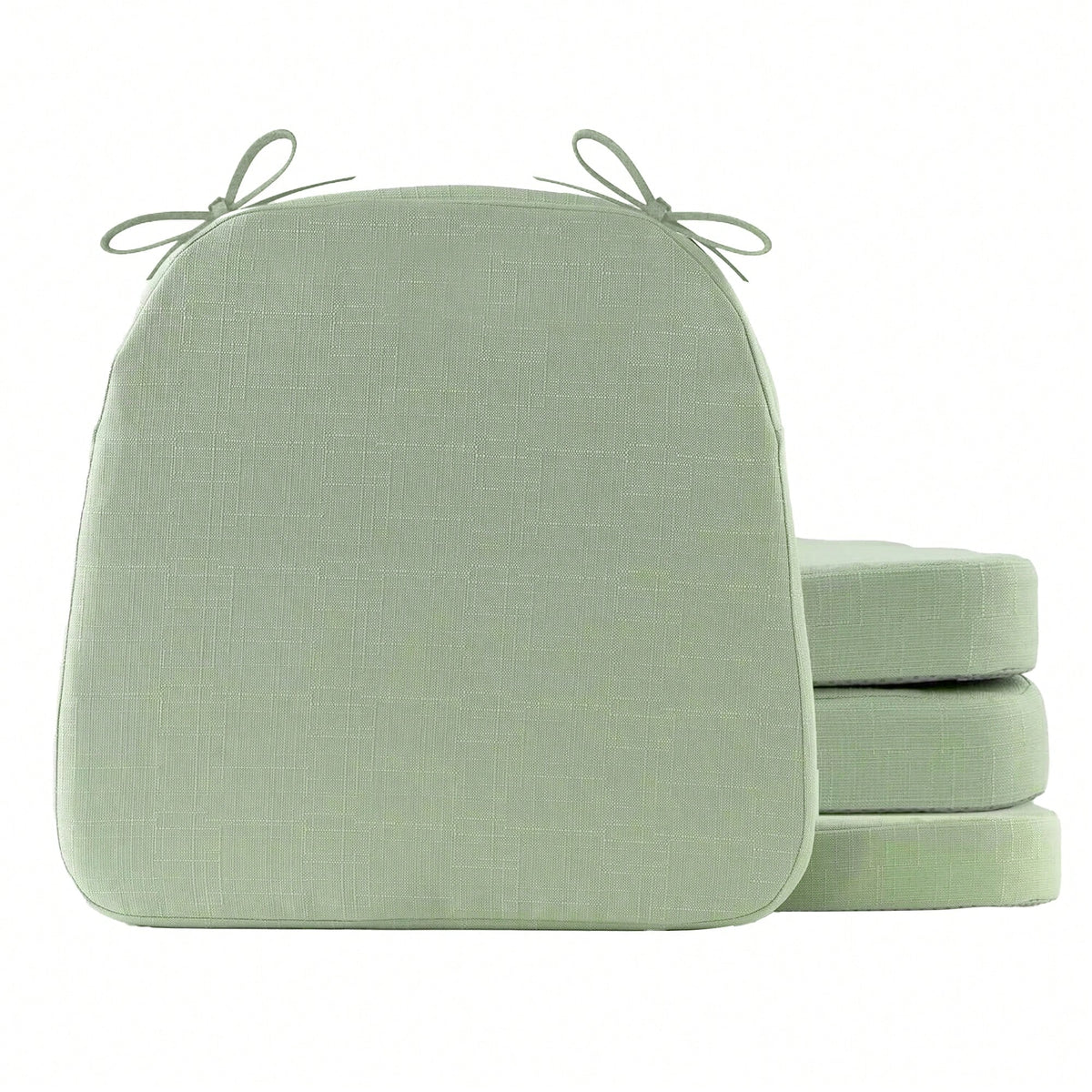 Chair Cushion With Ties For Dining Chairs, Non Slip Kitchen Chair Pad And Dining Seat Cushion With Machine Washable Cover, Sage Green,16"X16"X2"