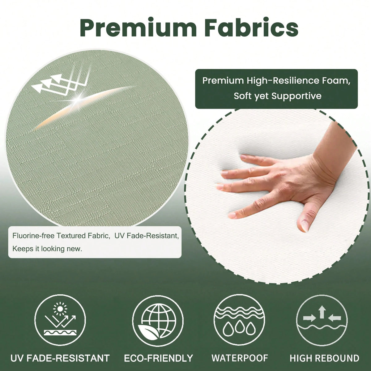Chair Cushion With Ties For Dining Chairs, Non Slip Kitchen Chair Pad And Dining Seat Cushion With Machine Washable Cover, Sage Green,16"X16"X2"