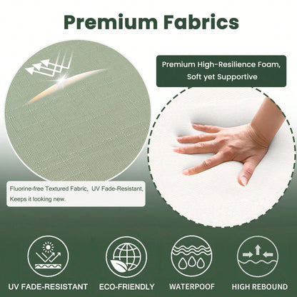 Chair Cushion With Ties For Dining Chairs, Non Slip Kitchen Chair Pad And Dining Seat Cushion With Machine Washable Cover, Sage Green,16"X16"X2"