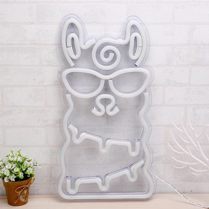 Gadget Gerbil Cool Alpaca Neon Light