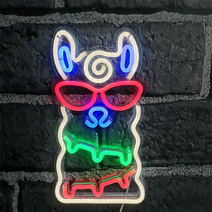Gadget Gerbil Cool Alpaca Neon Light