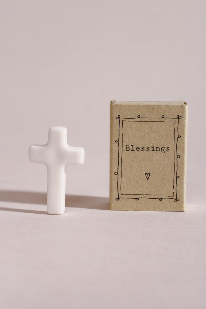 Cross Matchbox - Porcelain Keepsake