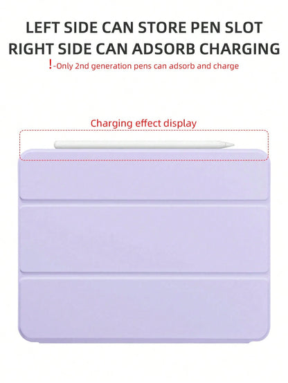 Customized Tablet Case With Pen Slot, Personalized Text Writing TPU Customizable 3-Fold Case, Compatible With Mini 4/5/6/7, Air 1/2/4/5, 9.7, 10.2, 10.5, 10.9, Pro 11-Inch, 10th Gen, Air 11-Inch (M2)