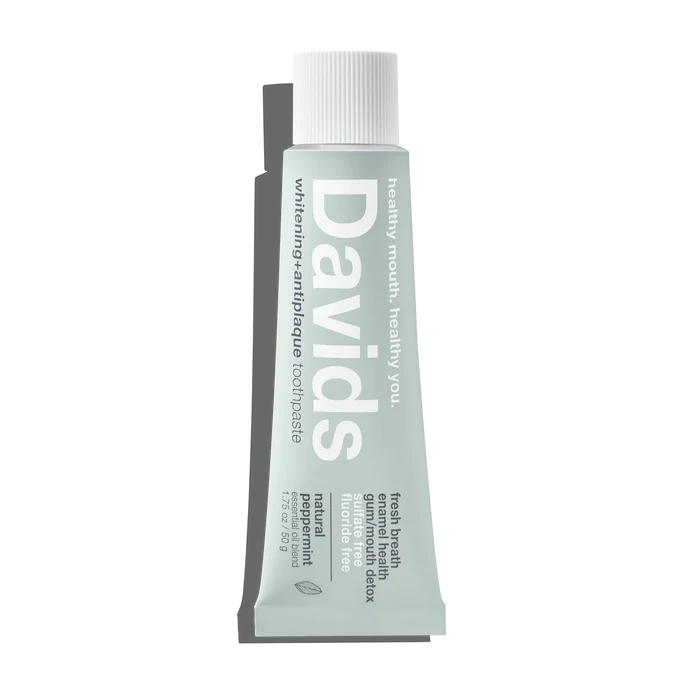 Davids travel size premium toothpaste / peppermint / 1.75 oz