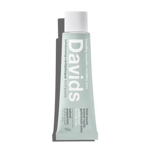 Davids travel size premium toothpaste / peppermint / 1.75 oz