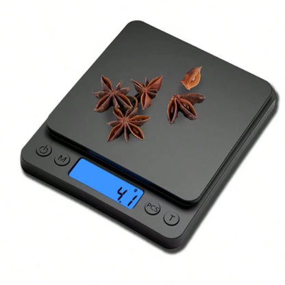 Digital Food Kitchen Scale Upgrade, 3000g High Precision Mini Pocket Scale, Grams And Ounces Units, For Cooking, Baking, Jewelry, Tare Function, 2 Trays, LCD Display