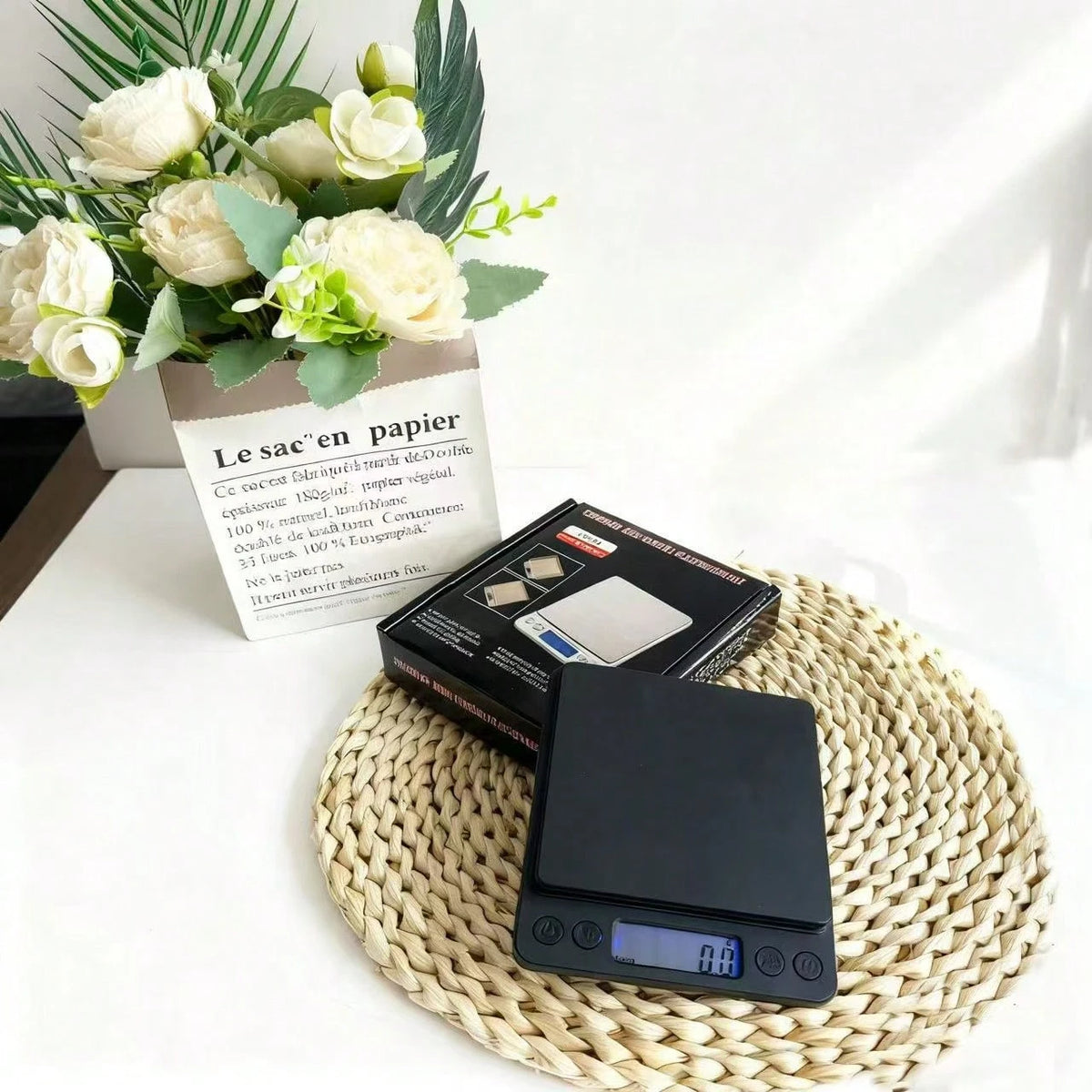 Digital Food Kitchen Scale Upgrade, 3000g High Precision Mini Pocket Scale, Grams And Ounces Units, For Cooking, Baking, Jewelry, Tare Function, 2 Trays, LCD Display