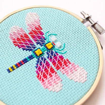 Dragonfly Mini Cross Stitch Kit-Stitched Modern