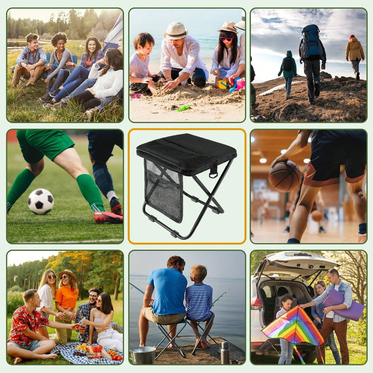 Foldable, Portable Mobile Chair, Suitable For Outdoor Use, Subway/Bus Use, Sturdy And Durable, Very Easy To Use.