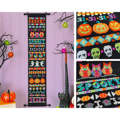 Ghastly Greetings Cross Stitch Pattern-Stitched Modern